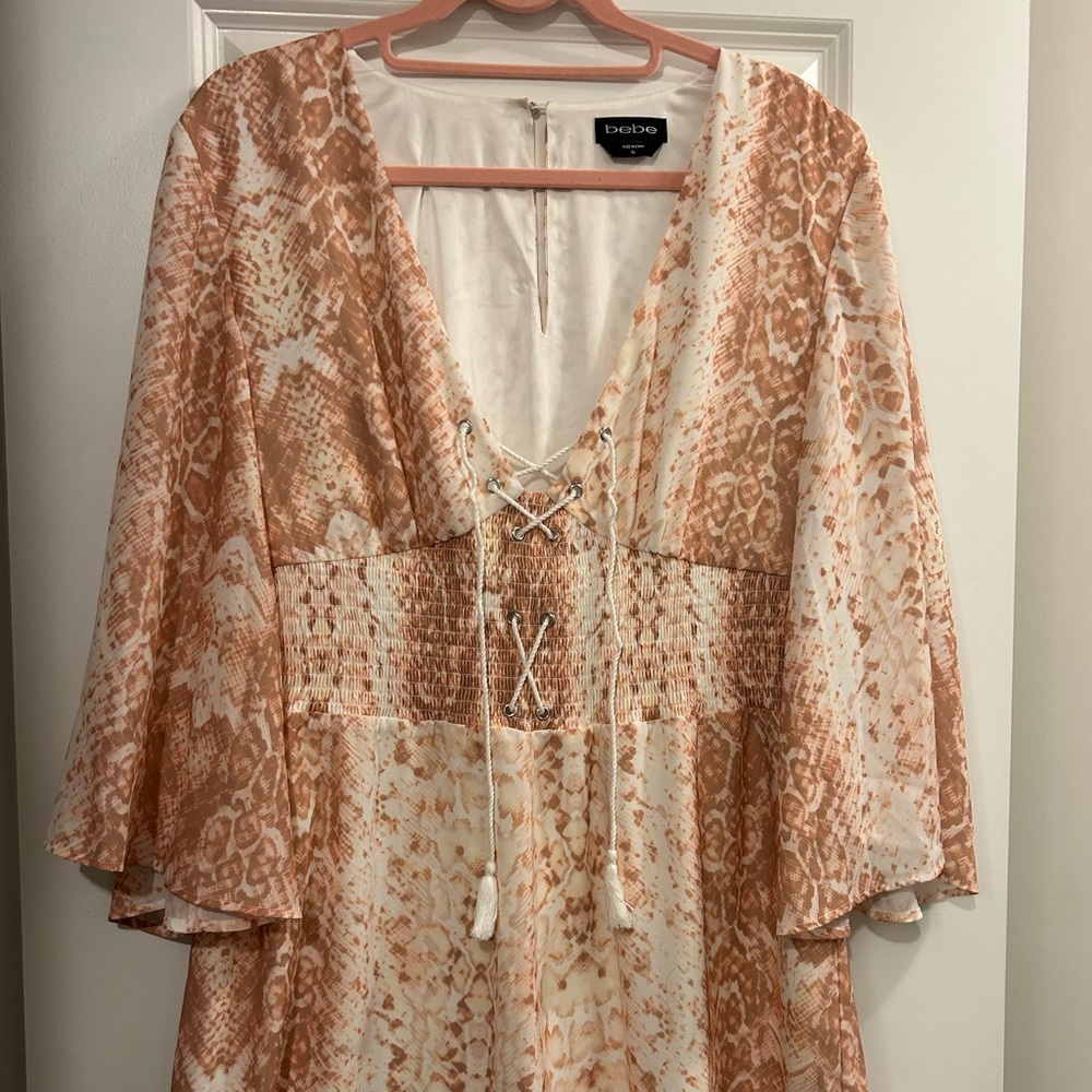 Bebe Blush Snake Print Romper